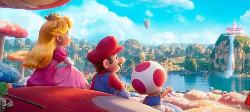Peach Mario et Toad.
