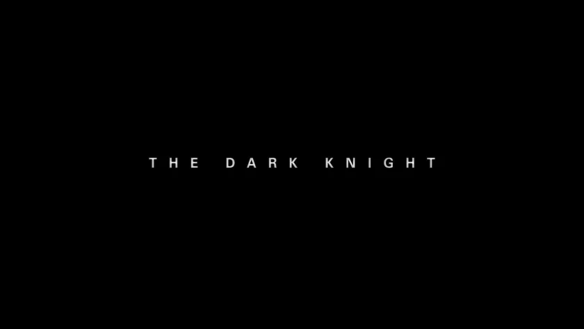 The Dark Knight : Le Chevalier noir Title Card